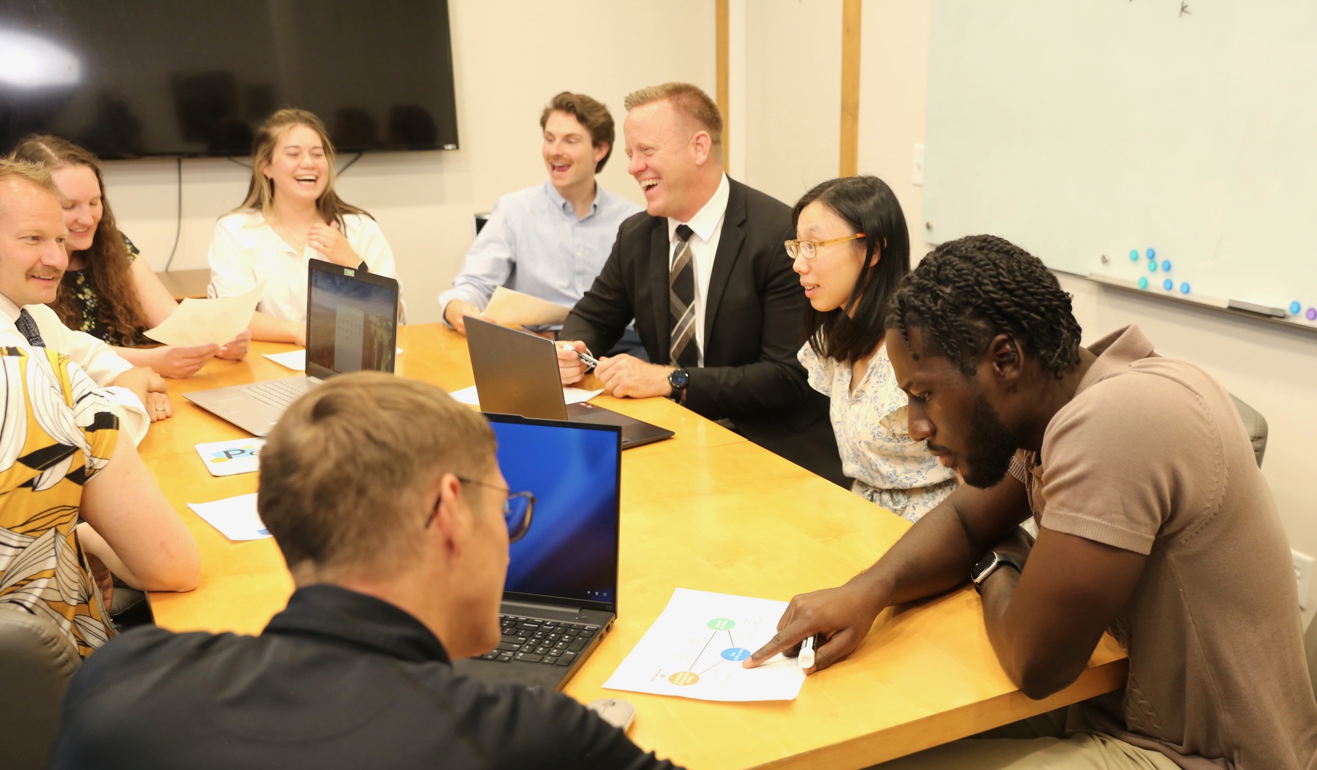 Collaborating at Desk.